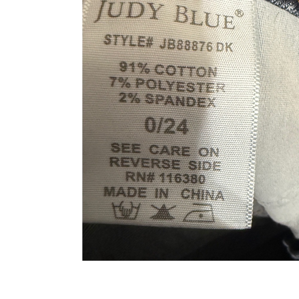 Judy Blue Wide Crop Jeans High Rise Stretch 0/24 Dark Blue Excellent JB88876 DK - Picture 5 of 5